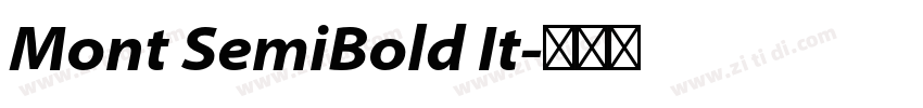 Mont SemiBold It字体转换